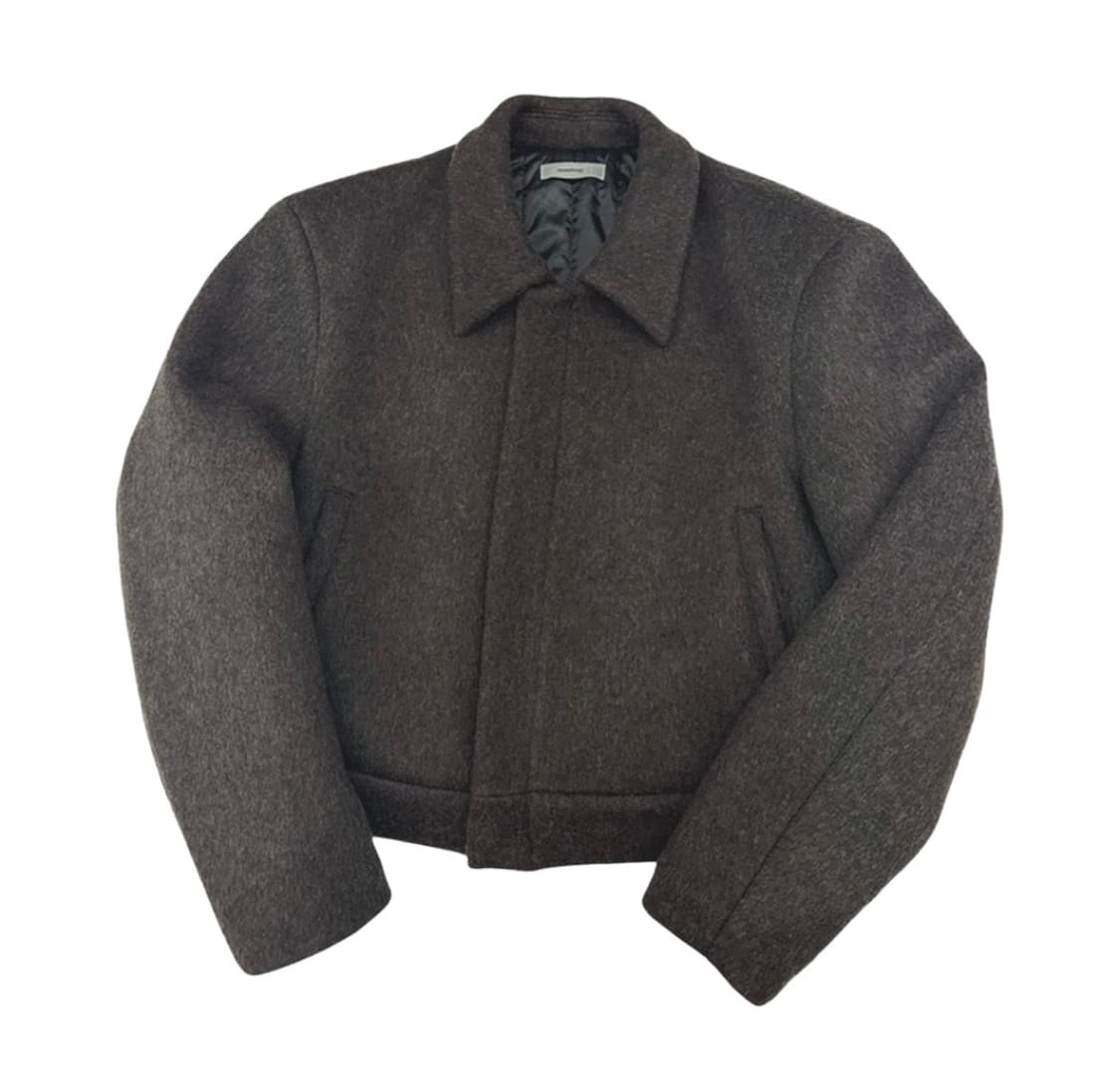 논노드 울 크롭 자켓 브라운 상품이미지1