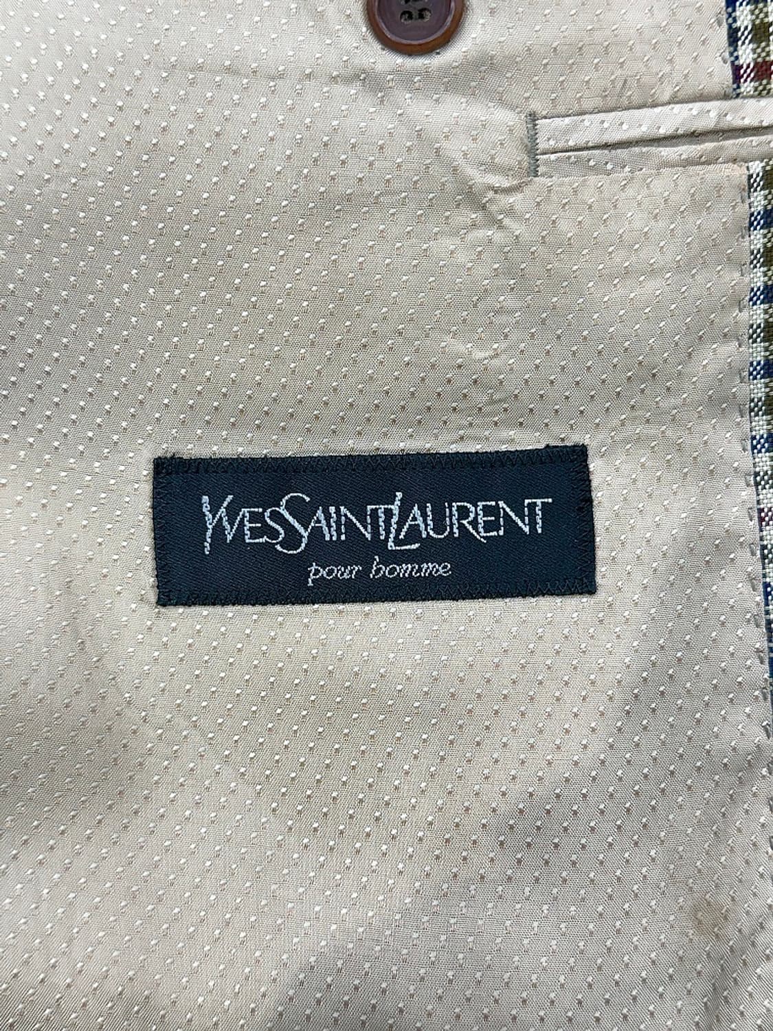 이브 생로랑 뿌르 옴므 숄패드 건클럽 체크 블레이저  상품이미지7