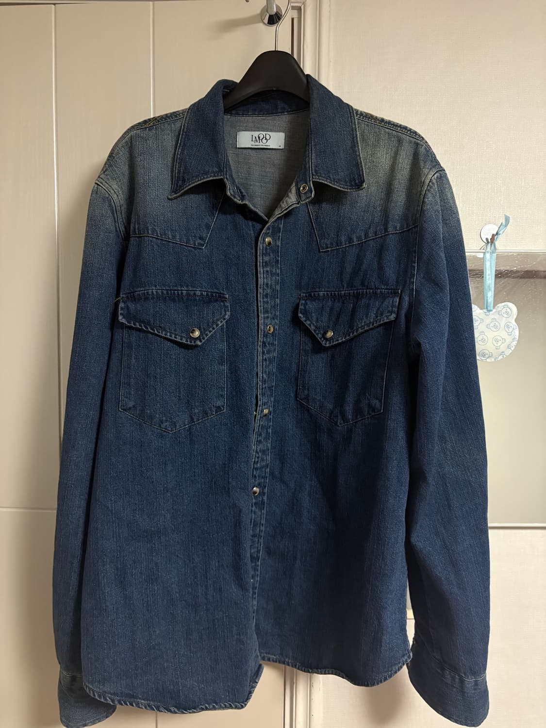 엘무드 배드가이 데님 웨스턴 셔츠 워시드 블루 44 상품이미지2