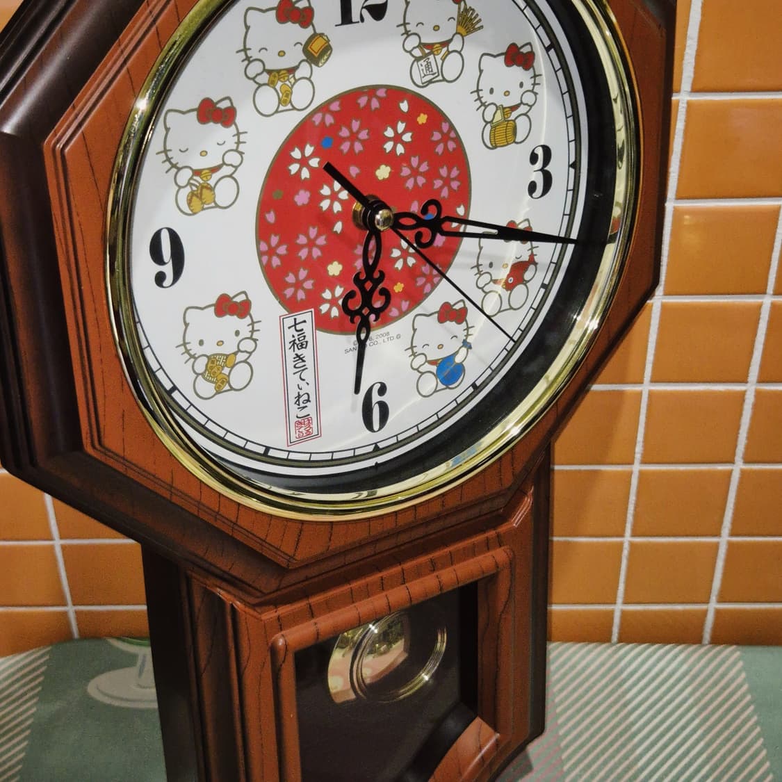 08s 레어 칠복 키티 레트로 괘종 벽시계 상품이미지7
