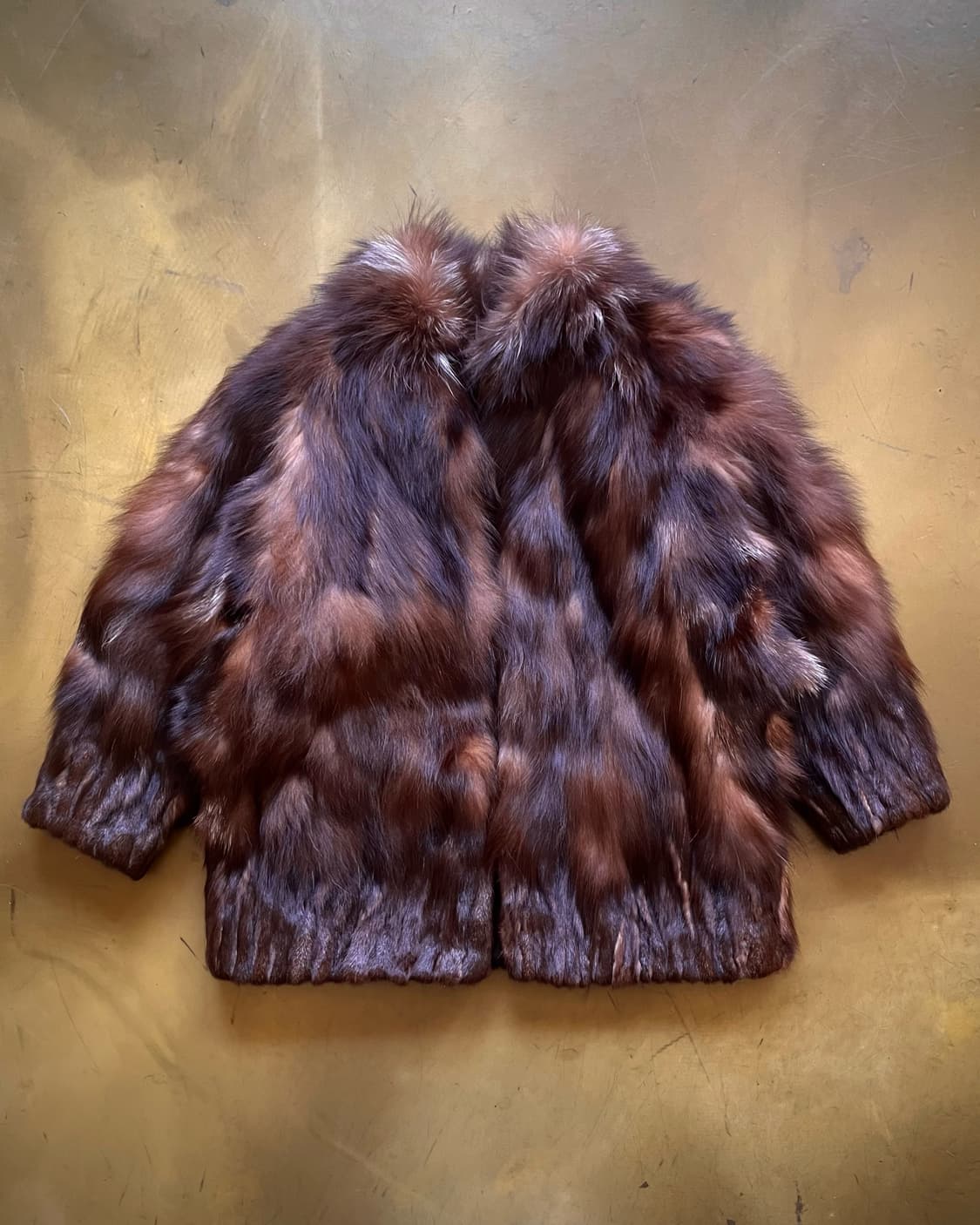 SAGA Fox Real Brown Fur Dolman Coat 상품이미지4