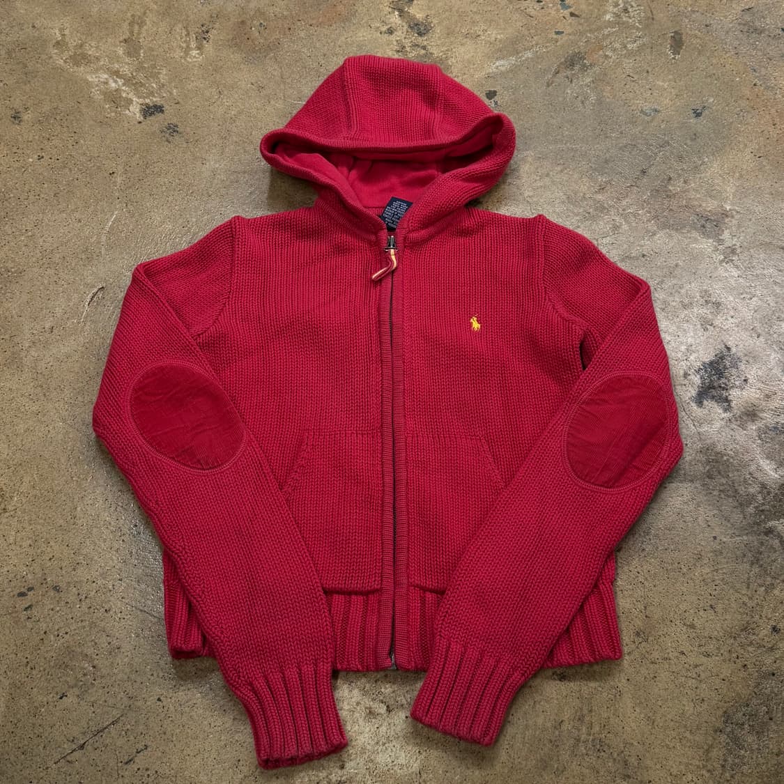 랄프로렌 폴로 레드 니트 후드집업 상품이미지2