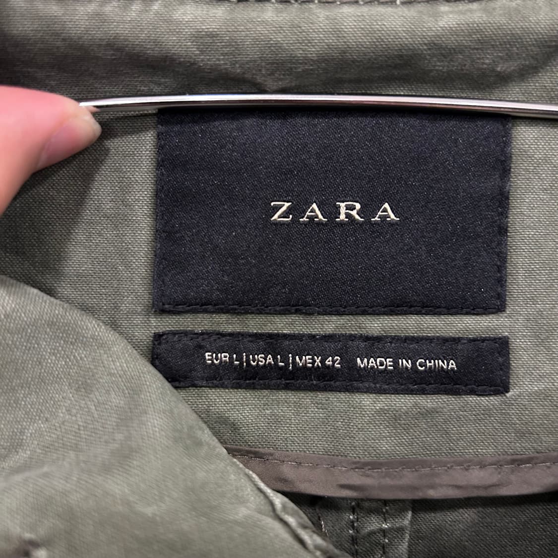 자라 시보리 하이넥 코튼 롱 야상 개파카 상품이미지3