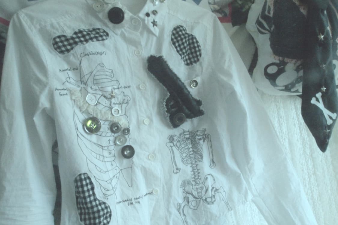 Gun brooch/Science anatomy hole shirt 상품이미지7