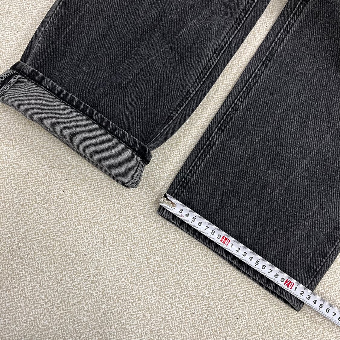 [31] 무신사스탠다드 워시드 블랙 데님 청바지 0105M1 상품이미지7