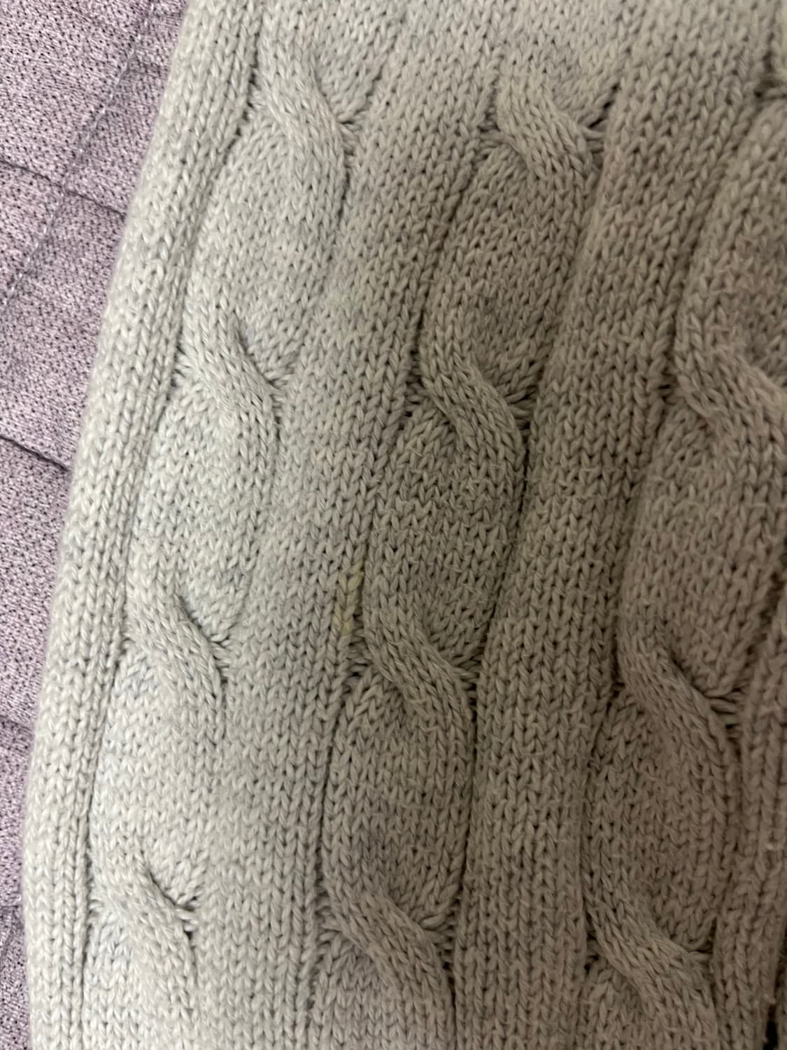 폴로 케이블 니트 아이보리 L 상품이미지6