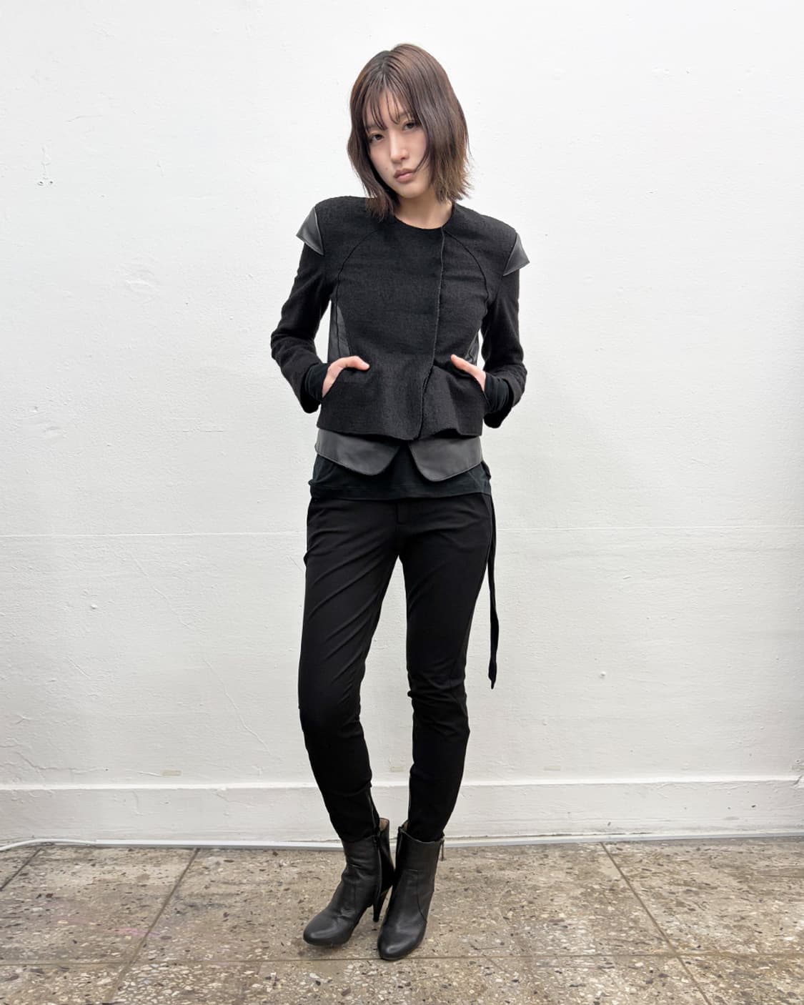 닐바렛 레더 패널 자켓 상품이미지7