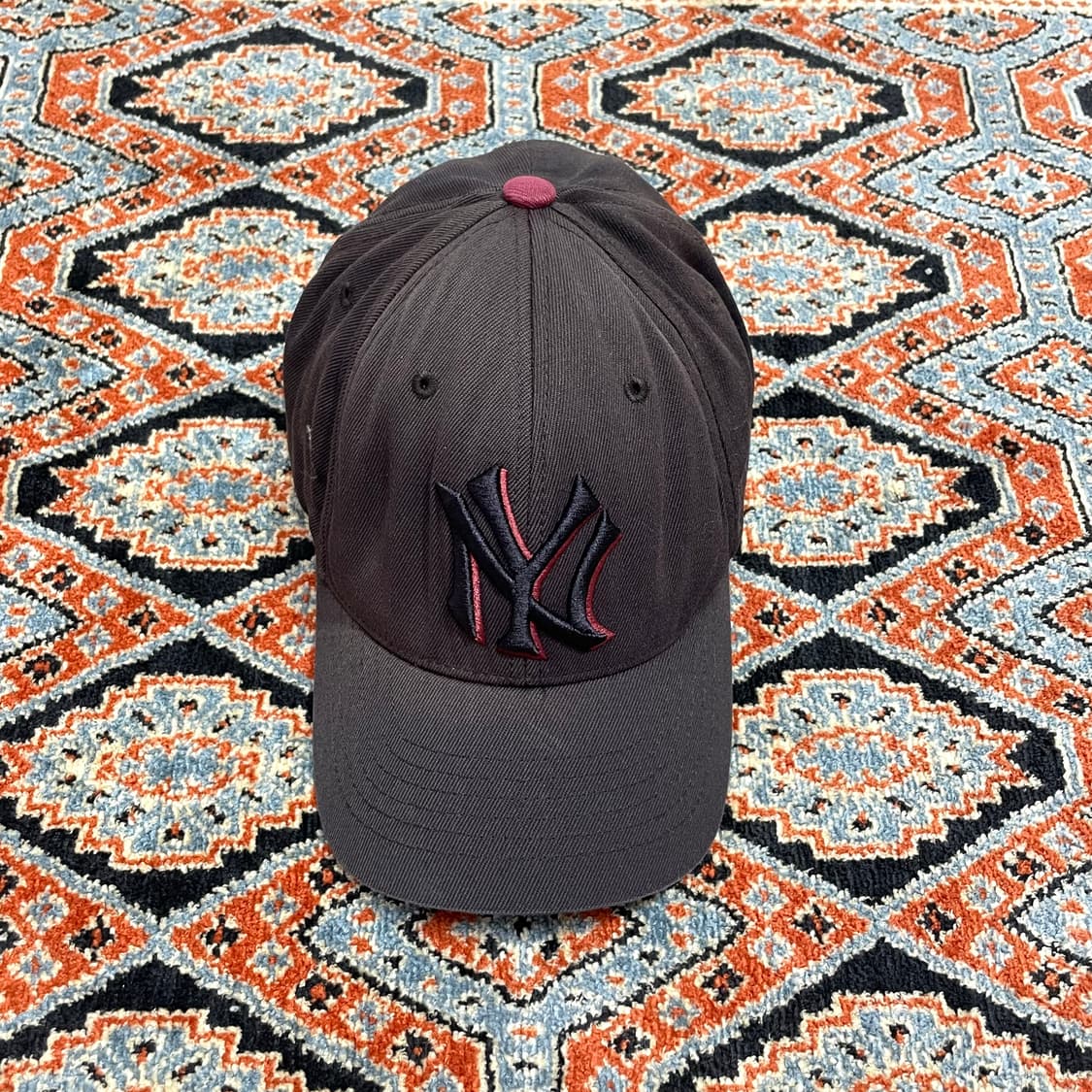 MLB 뉴욕양키스 브라운 야구볼캡 XS-S 상품이미지1