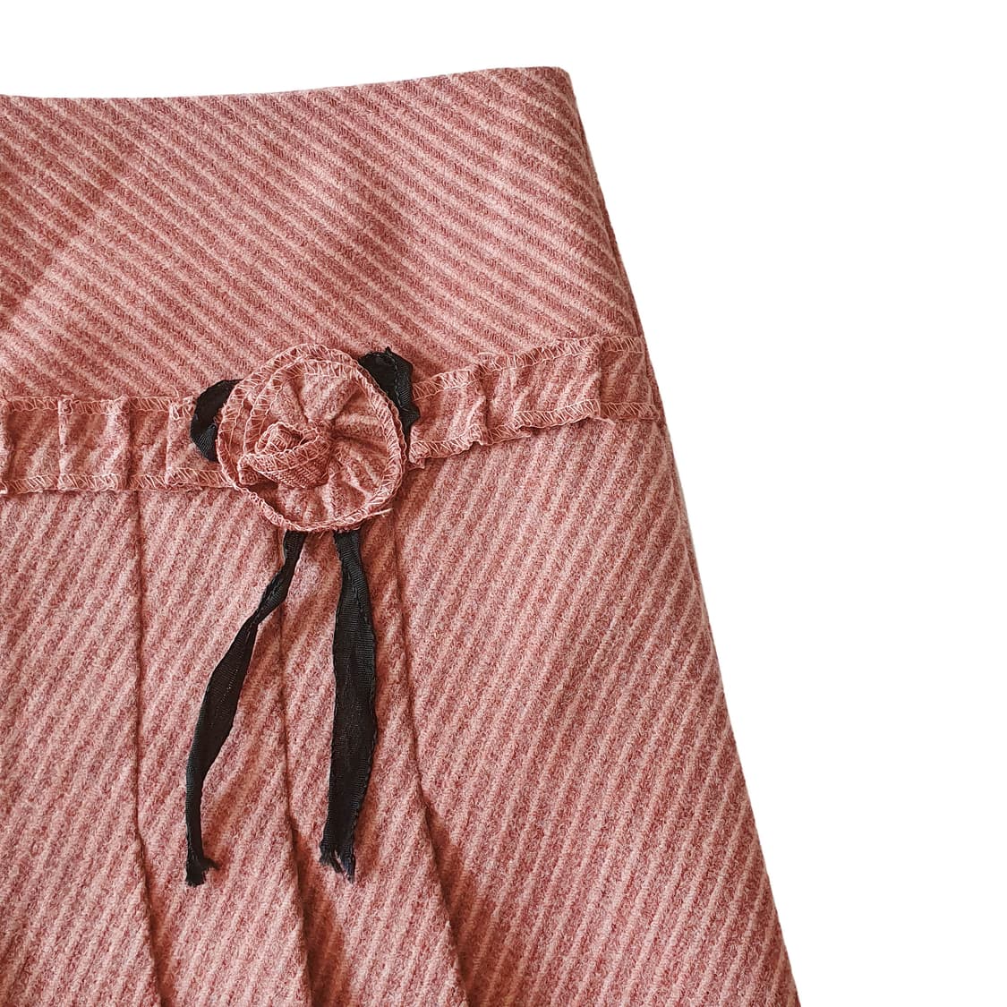 빈티지 코사주 반 플리츠 미디 스커트 상품이미지3