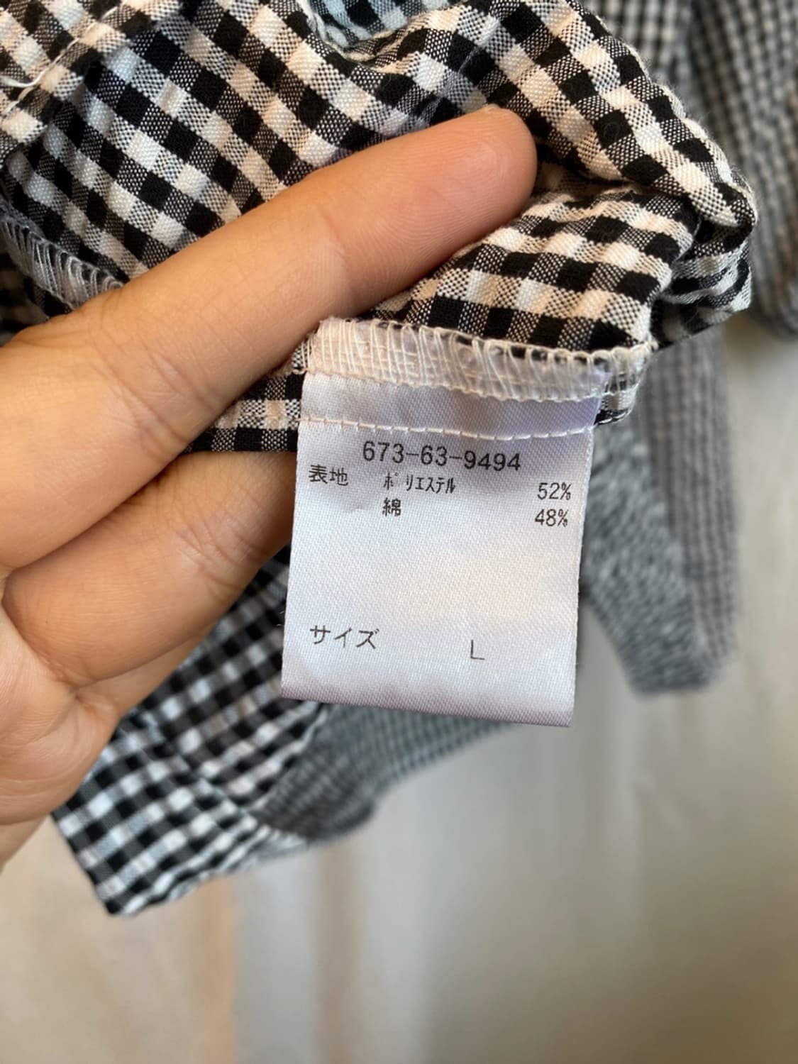 깅업체크블라우스(-66반) 상품이미지6