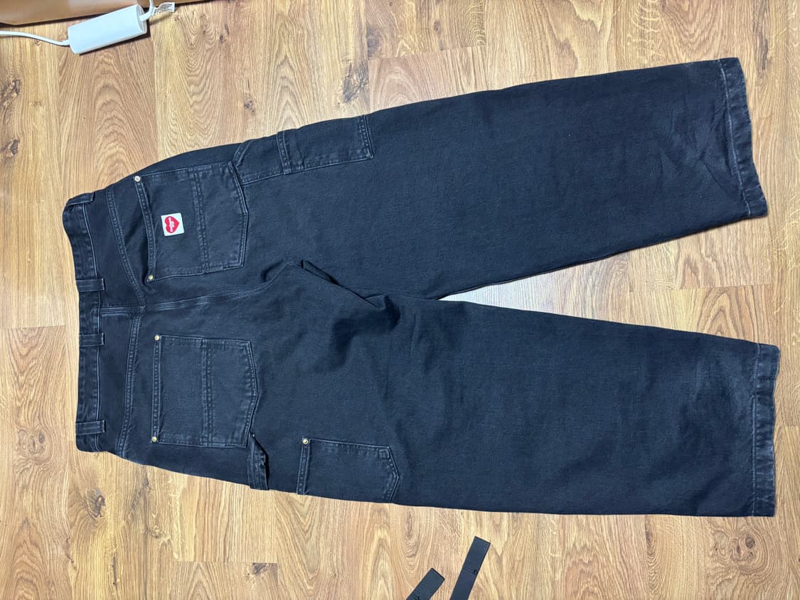 M) 칼하트wip 내쉬 더블니 팬츠 블랙 상품이미지3