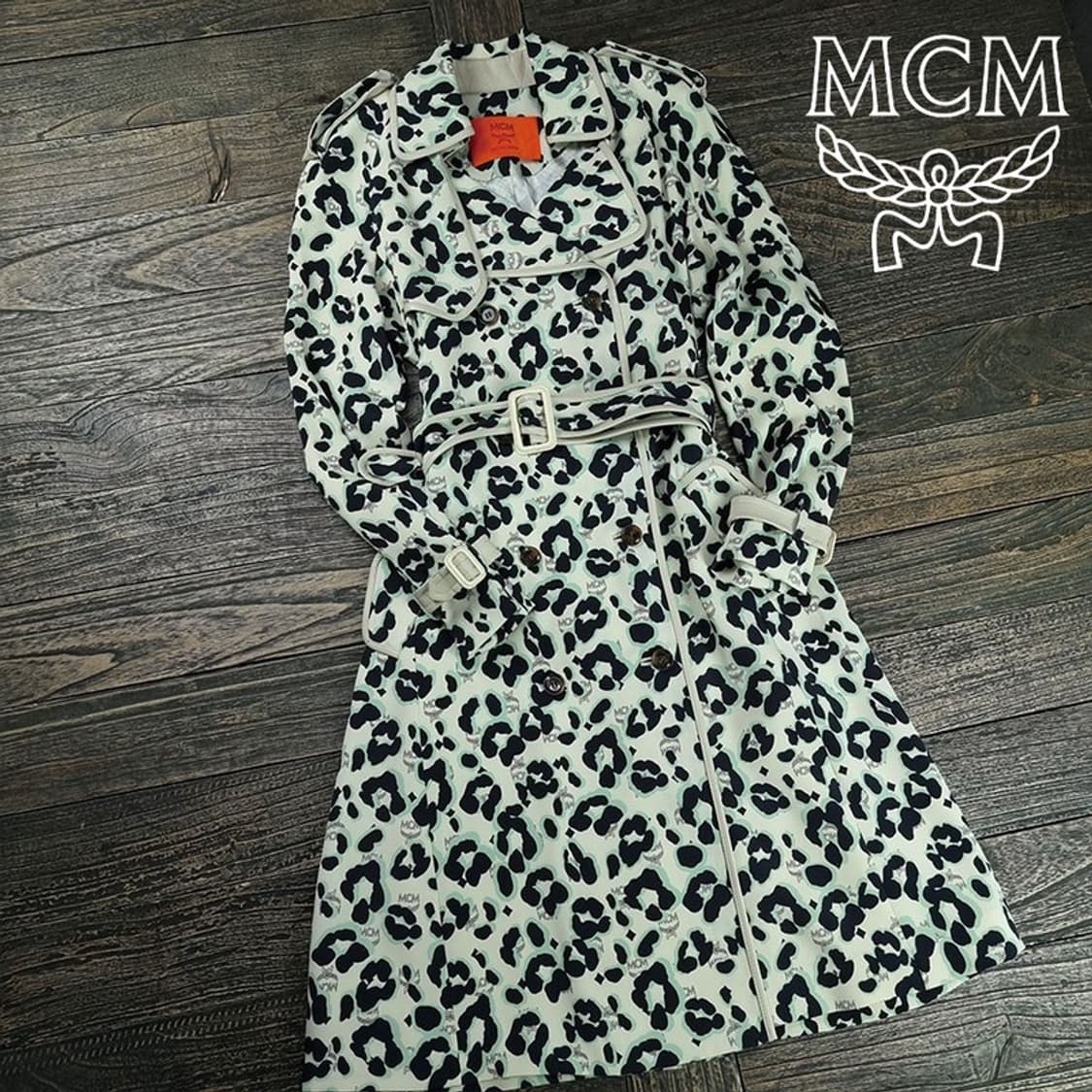 [MCM 엠씨엠] 멀티 패턴 벨티드 실크 더블 트렌치 코트 M19729 상품이미지1