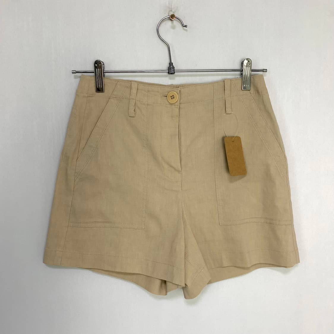 띠어리 베이지 린넨 혼용 반바지 쇼츠 25-26인치 여성 빈티지 상품이미지3