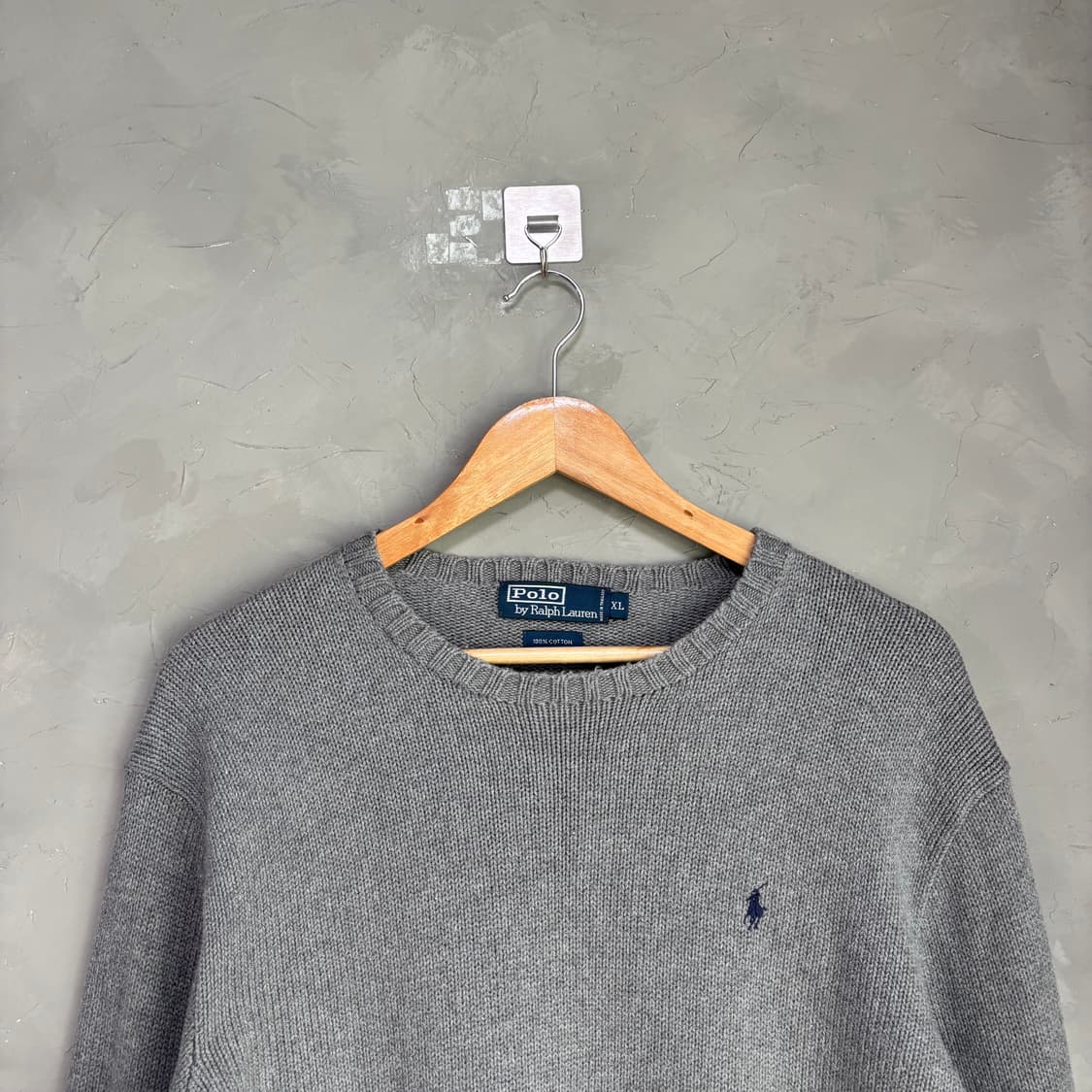 폴로 랄프로렌 라운드넥 니트 그레이 상품이미지2