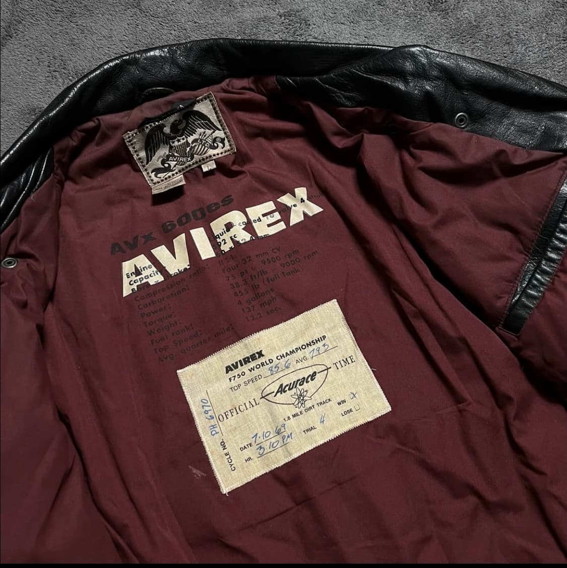 90's 아비렉스 소가죽 라이더 자켓 상품이미지6