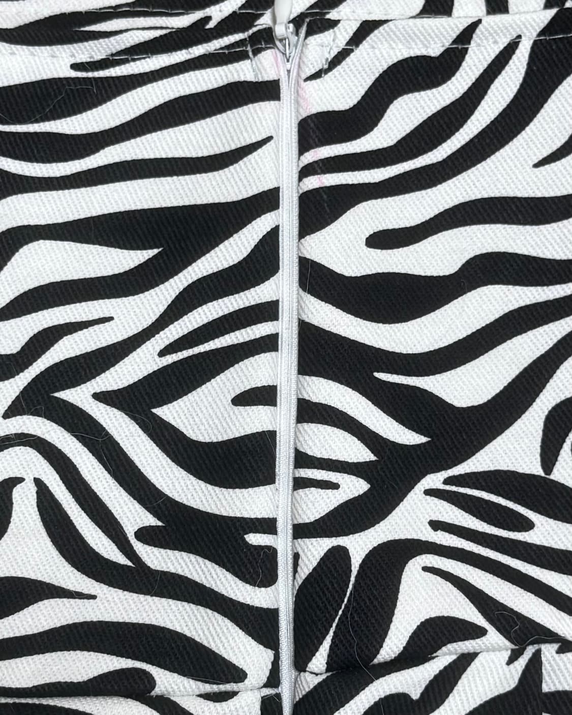 커스텀 빈티지 갸루st 지브라 퍼 스커트 상품이미지6