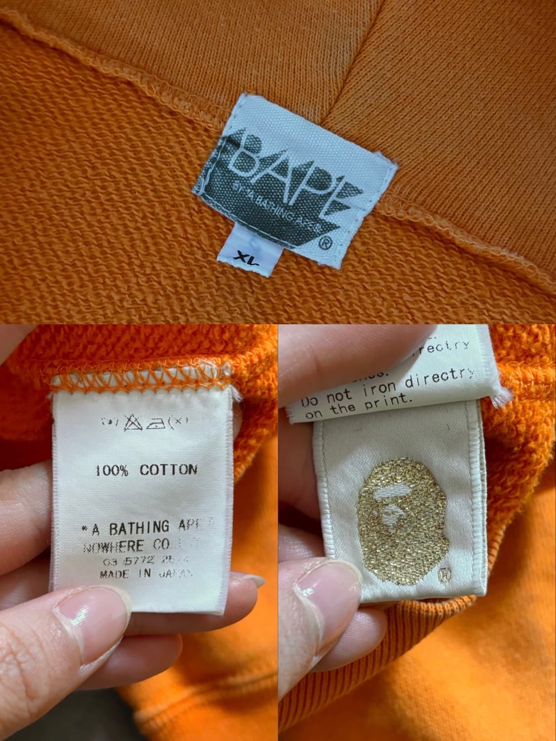 Bape 베이프 오렌지 타이거 샤크 풀 집업 상품이미지9