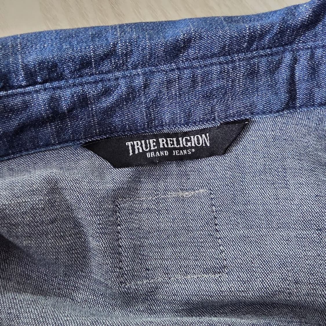 트루릴리전 시그니처 로고 인디고 데님 셔츠 S 상품이미지5