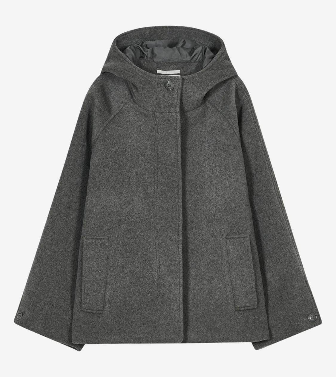 타입서비스 후드 하프 코트 그레이 상품이미지2