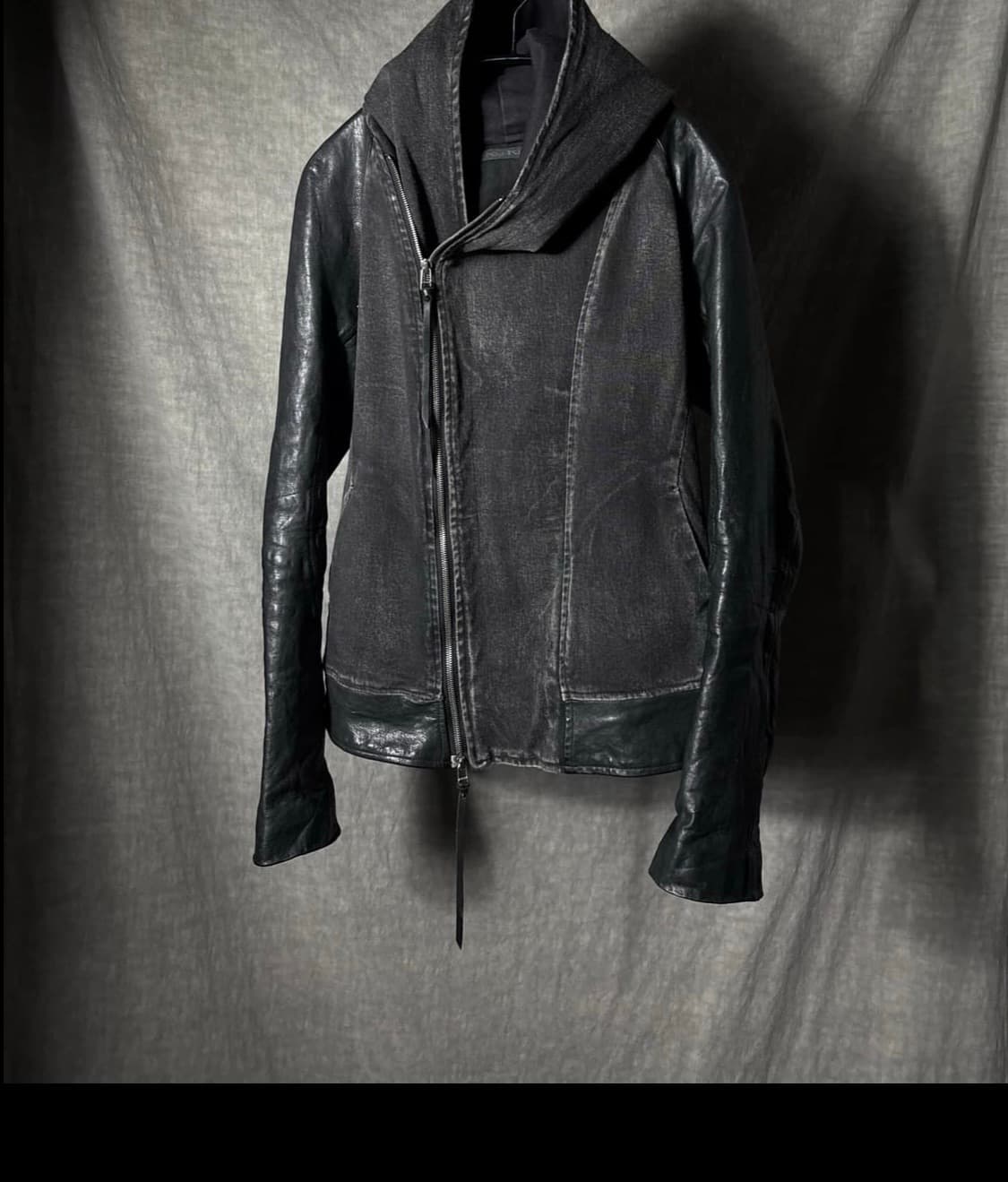 KMrii 암레더 비대칭 후드자켓 상품이미지3