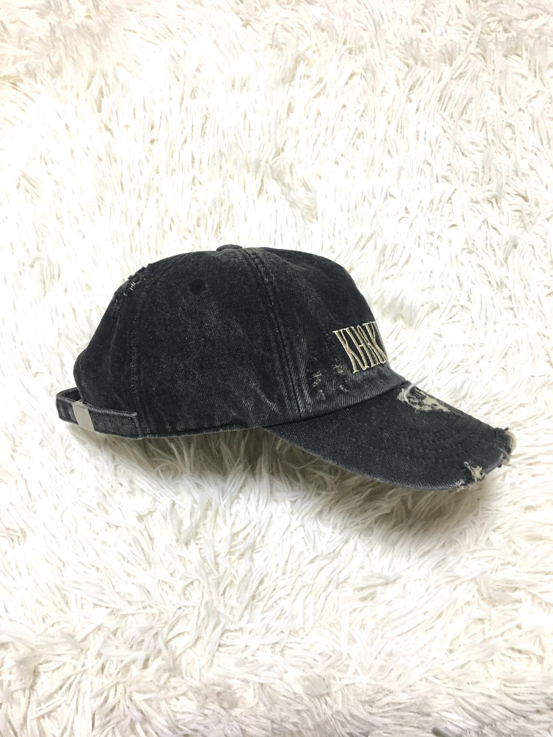 KHAKIPOINT  Destroyed Denim Cap (gray) 상품이미지2