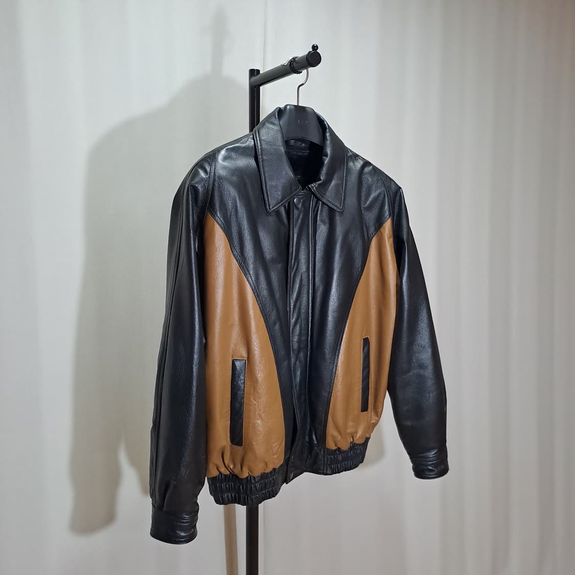 (택포) 리얼레더 투컬러 봄버 XL A992 상품이미지3