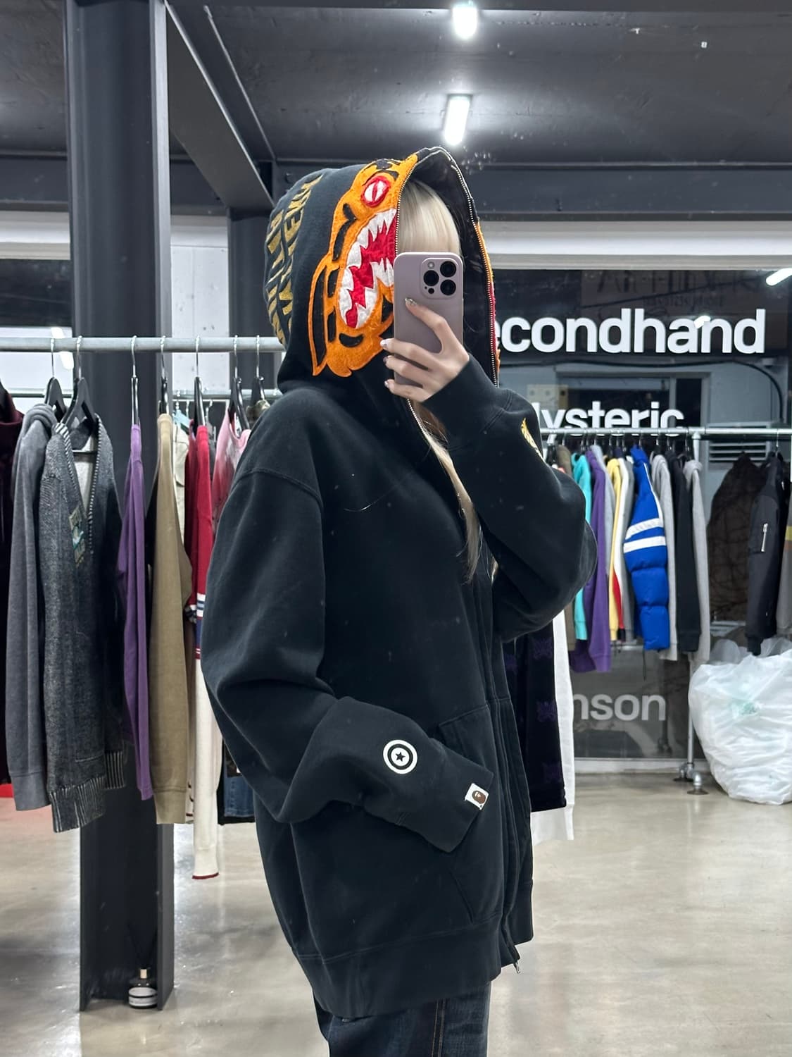 베이프 풀 집 타이거 후드집업 상품이미지1