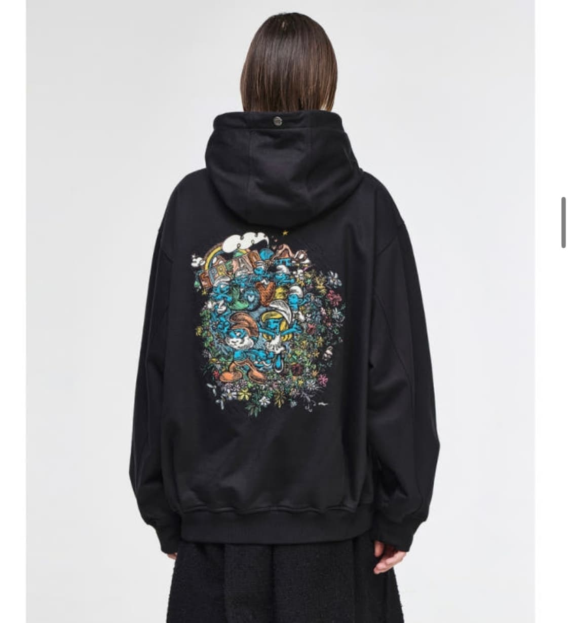 송지오 옴므 러브 스머프 후드티 블랙 새제품 상품이미지5