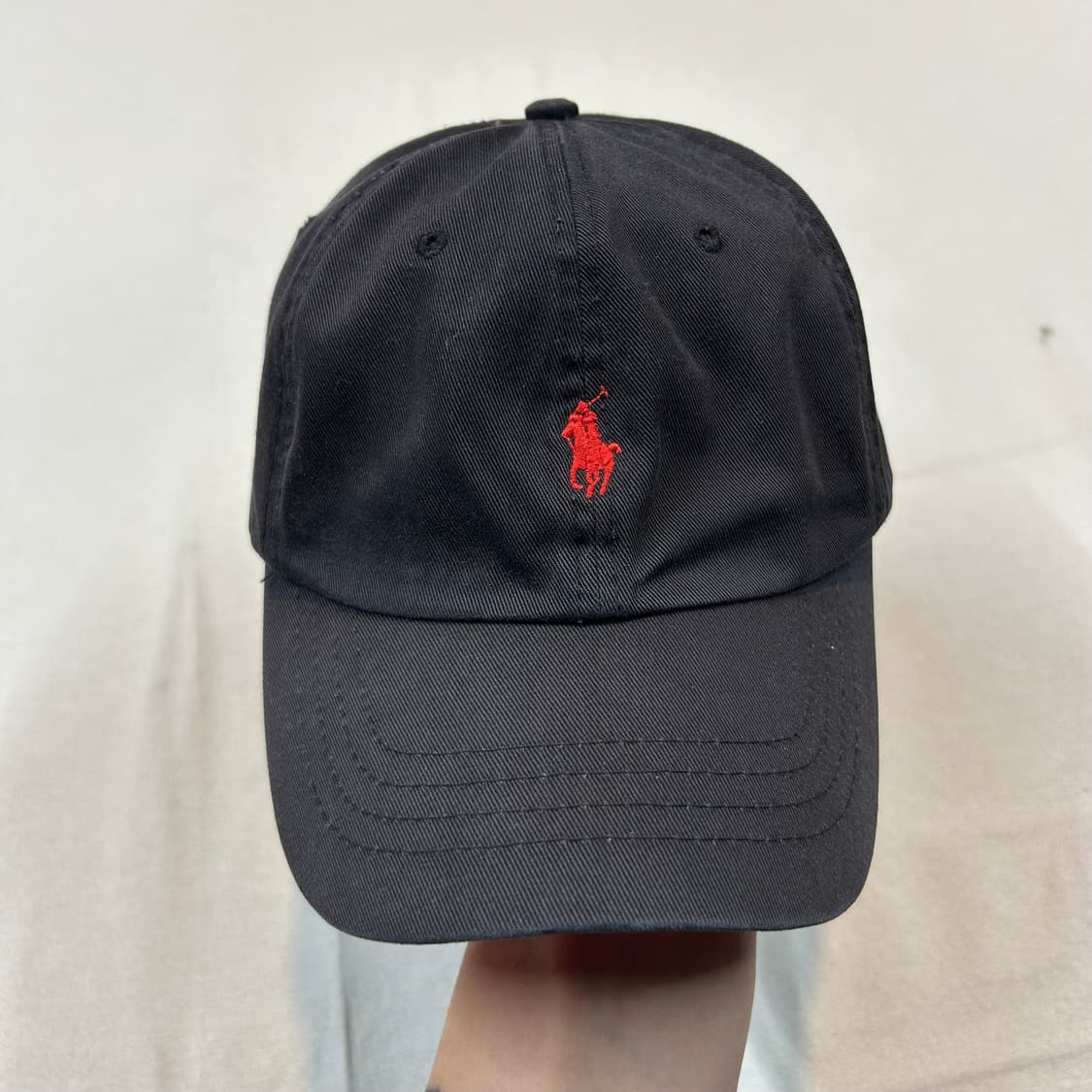 폴로 랄프로렌 블랙 볼캡 모자 가죽스트랩 정품 상품이미지2
