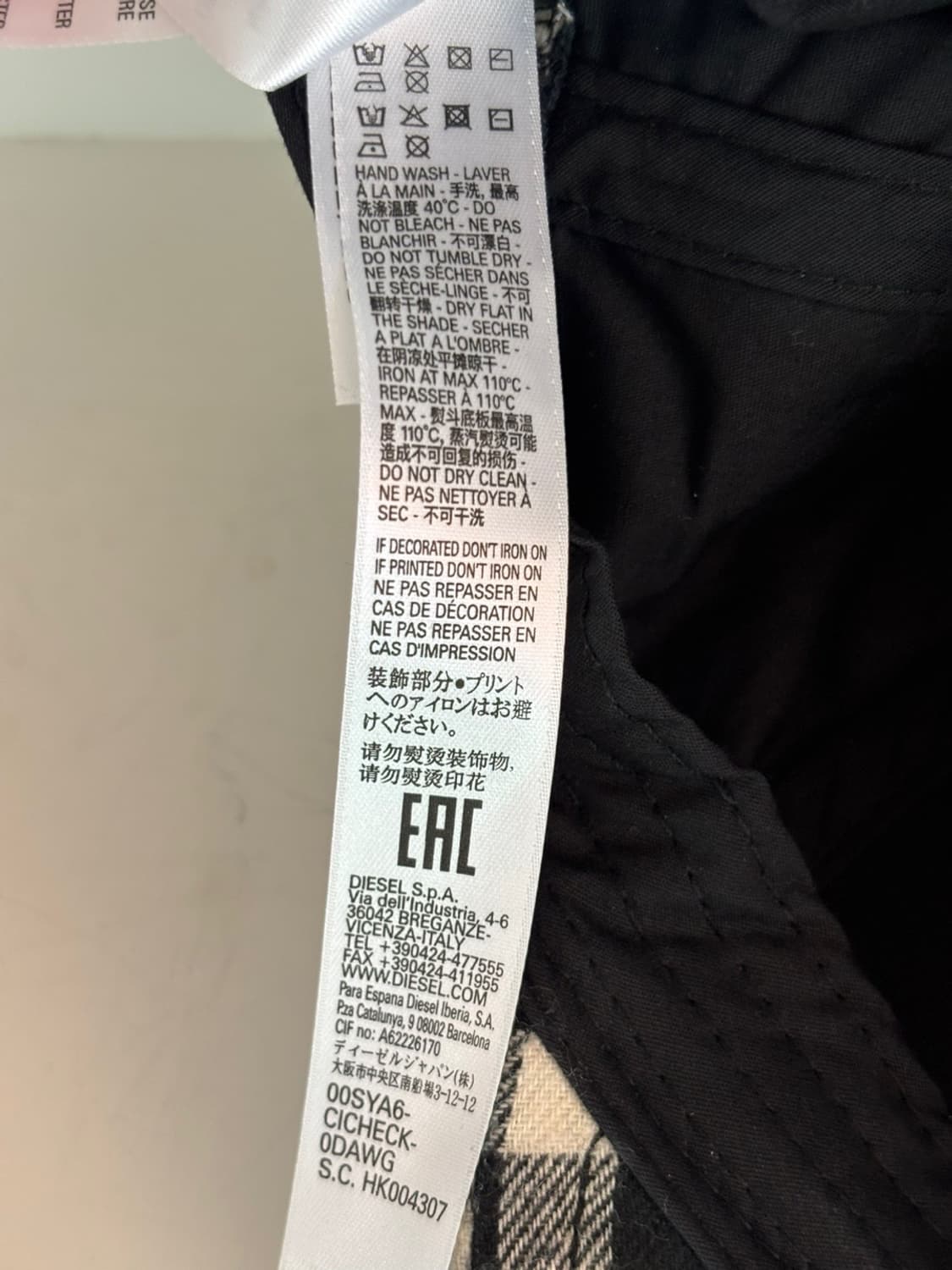 Diesel Check Ball Cap 상품이미지8