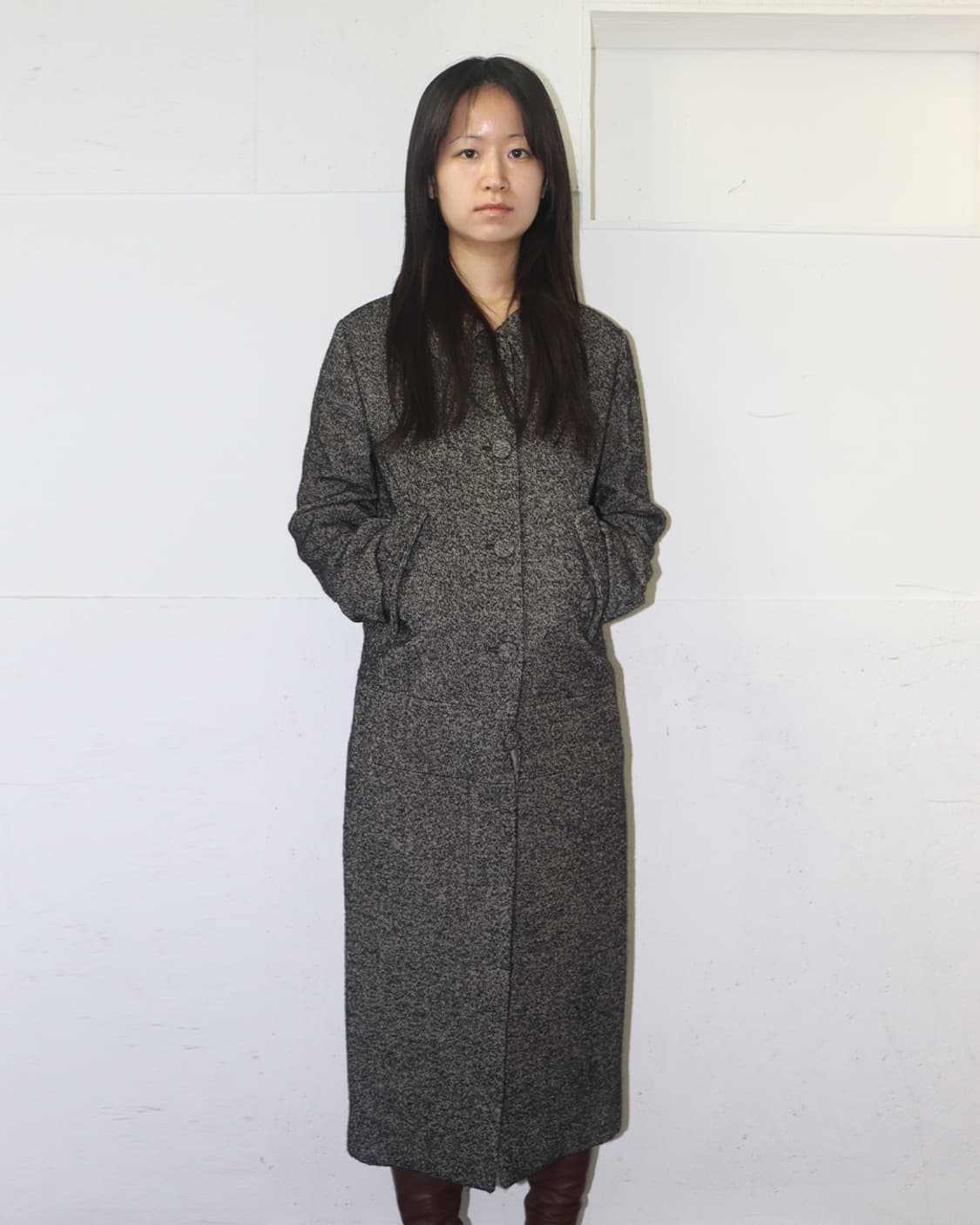 알렉산더 맥퀸 05AW 자카드 롱 코트 상품이미지1