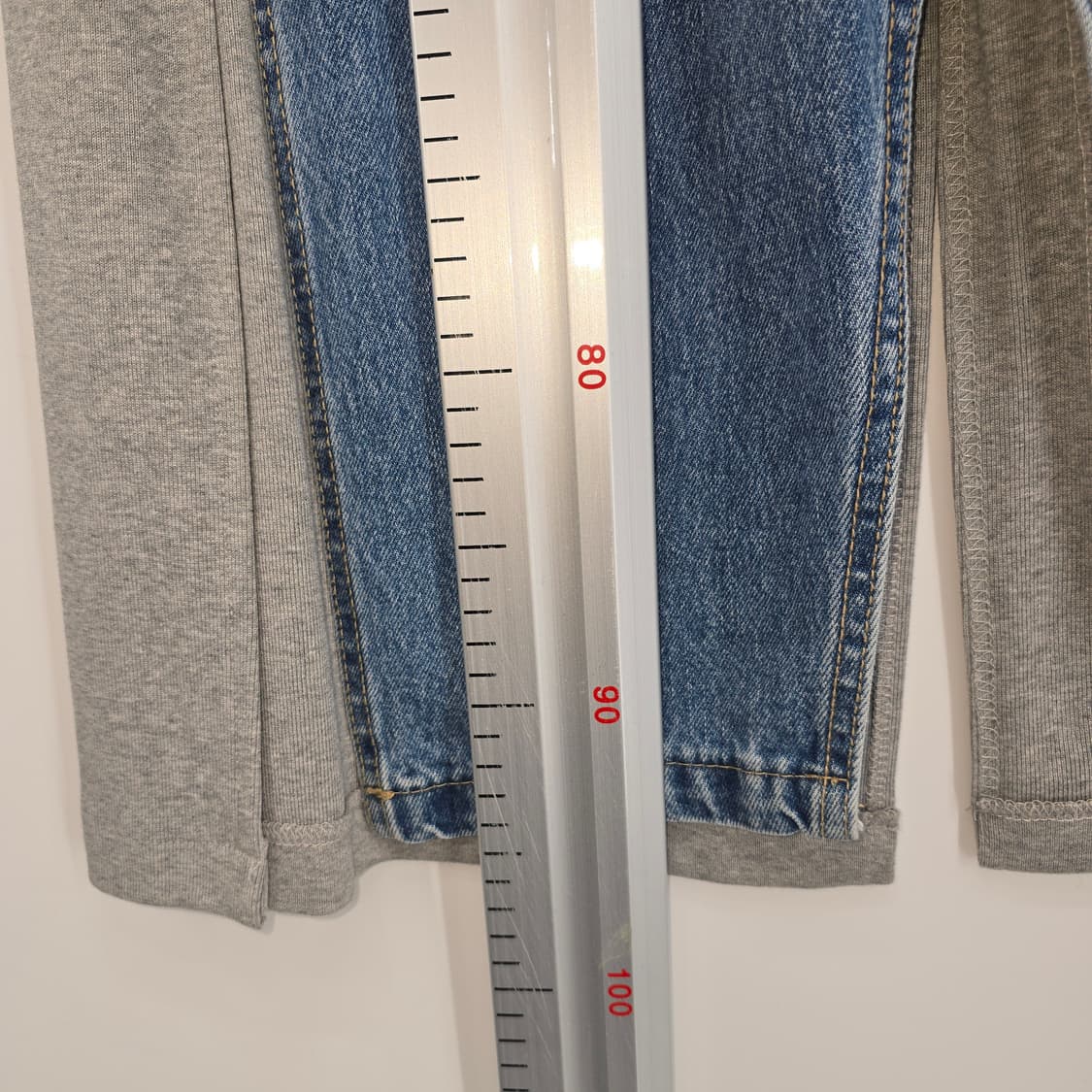 MAGJAY 데님 믹스 트레이닝 스판 롱스커트  55-66 상품이미지10