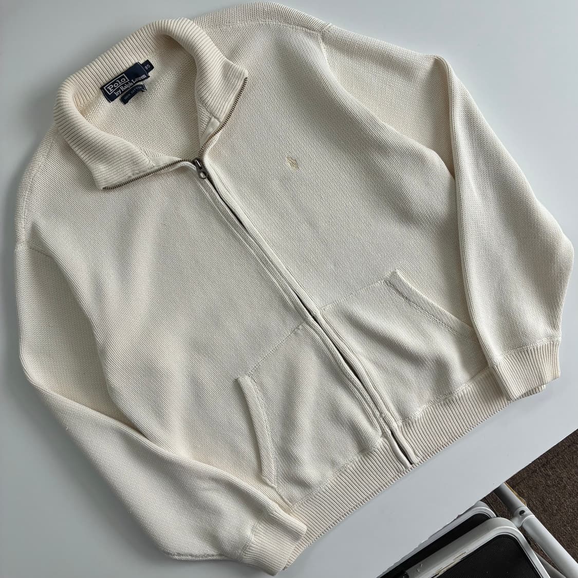 Polo 폴로 랄프로렌 크림아이보리 집업 가디건 상품이미지3