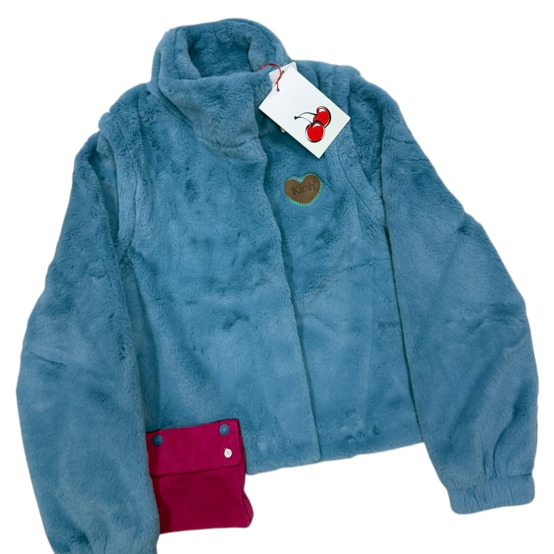 KIRSH 키르시 포켓 포인트 2WAY 크롭 퍼 자켓 블루 1 상품이미지2