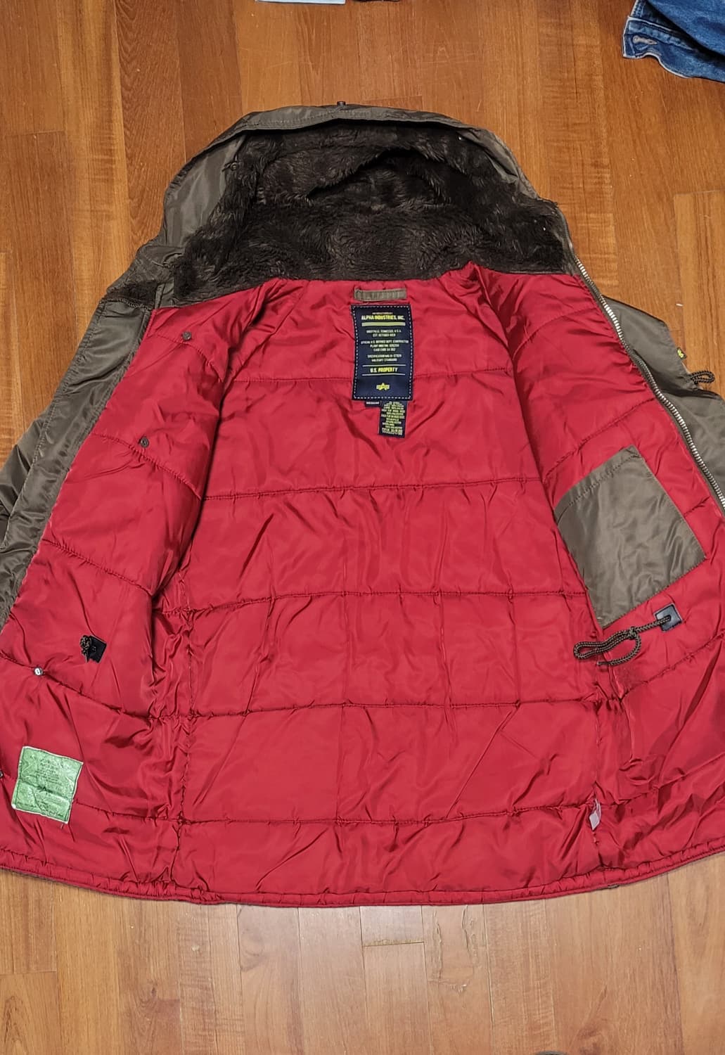 알파인더스트리 N-3B 카키 M 상품이미지5