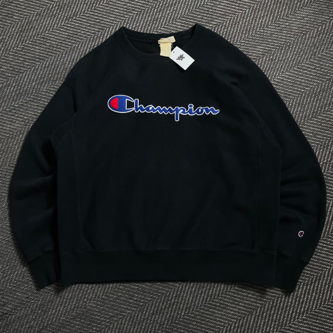 챔피온 리버스위브 빅로고 블랙 스웻 셔츠o 4572 상품이미지1