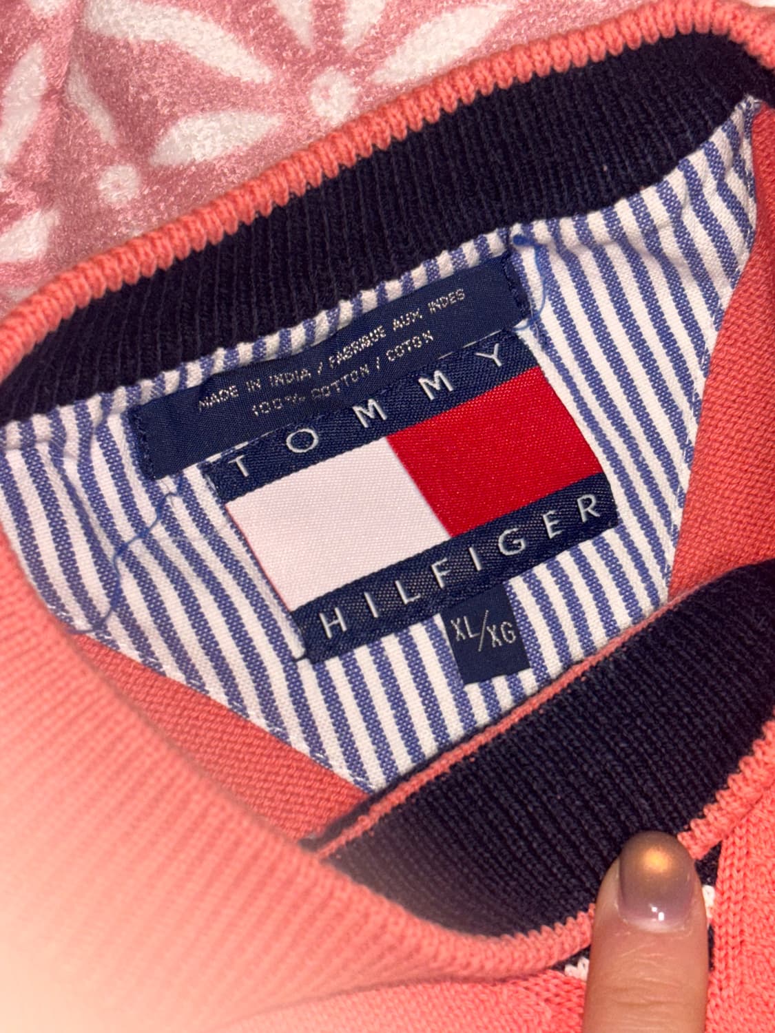 타미힐피거 코랄핑크 니트 상품이미지3