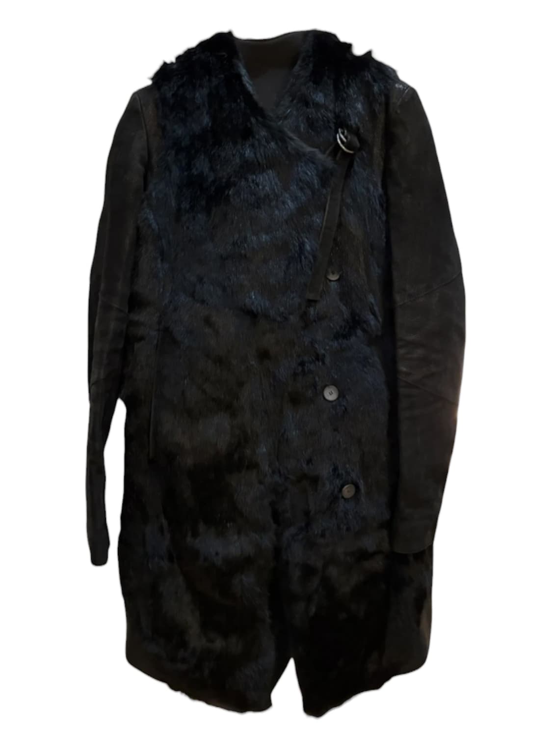 헬무트랭 래빗 퍼 레더 코트 P 상품이미지6