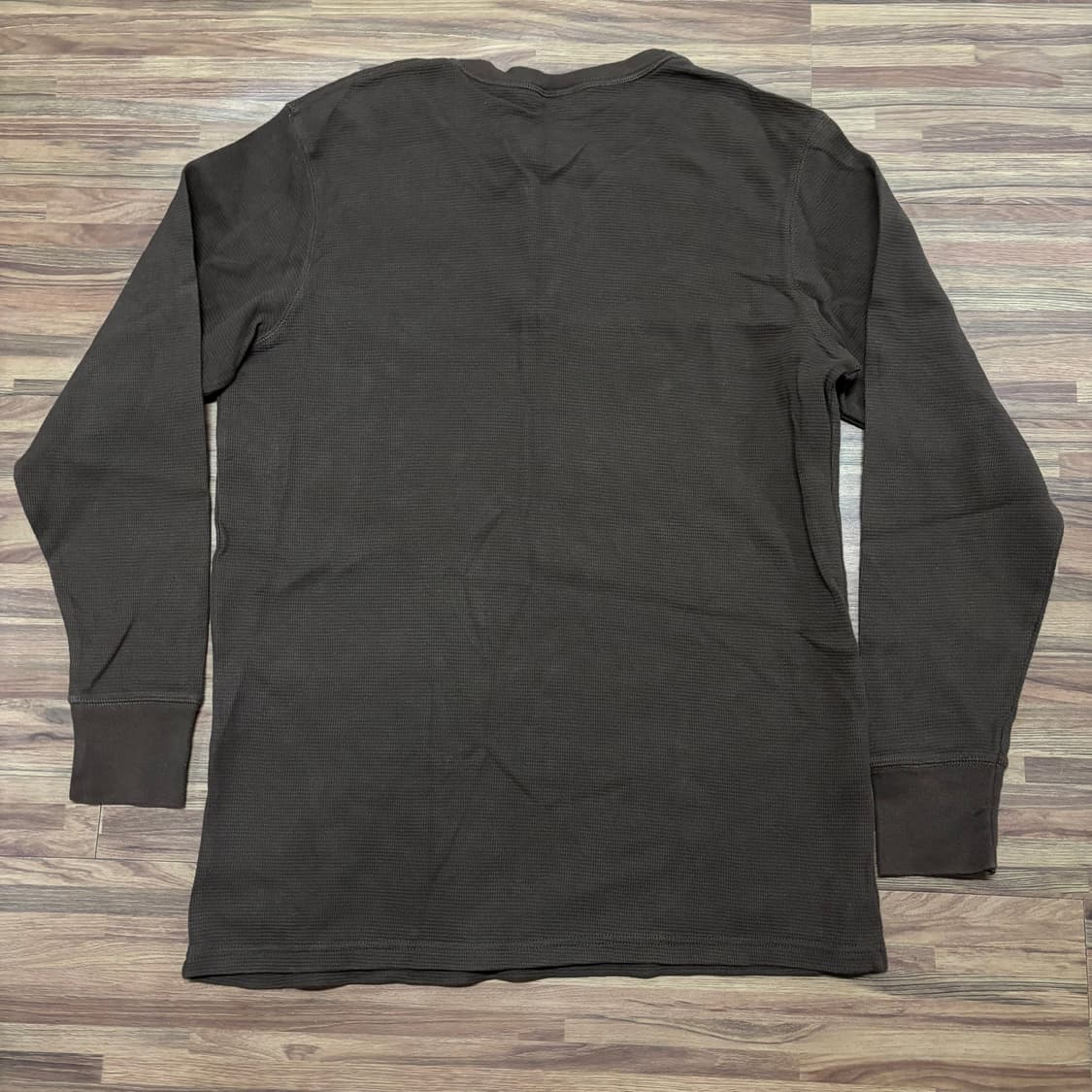 폴로 랄프로렌 다크 브라운 헨리넥 와플 긴팔 티셔츠 상품이미지4