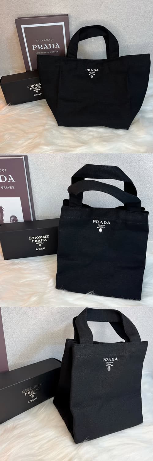프라다 르옴므 에코백 블랙 상품이미지5