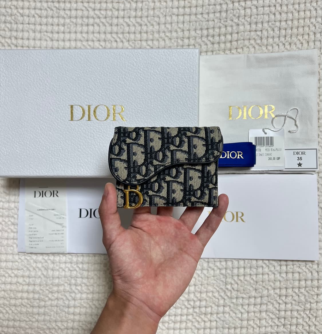 (풀구성) 디올 오블리크 새들 카드지갑 상품이미지1