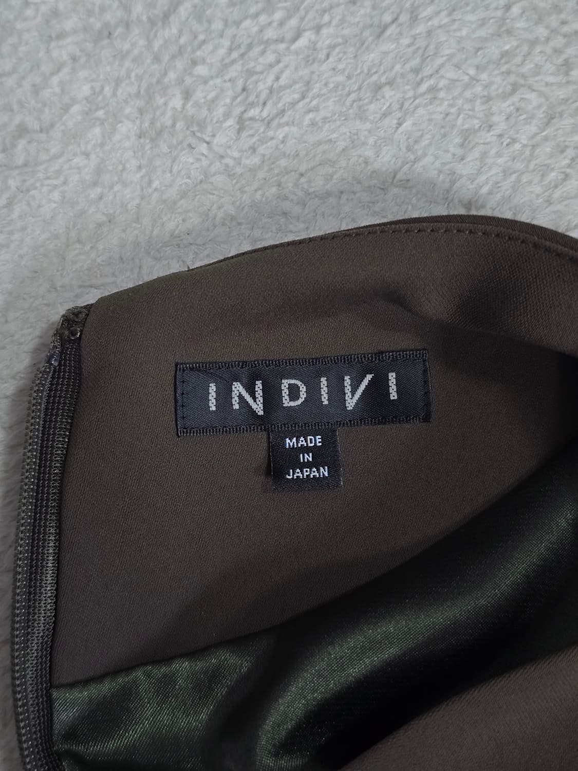 Indivi 인디비 카키색 반팔 원피스 S 상품이미지5
