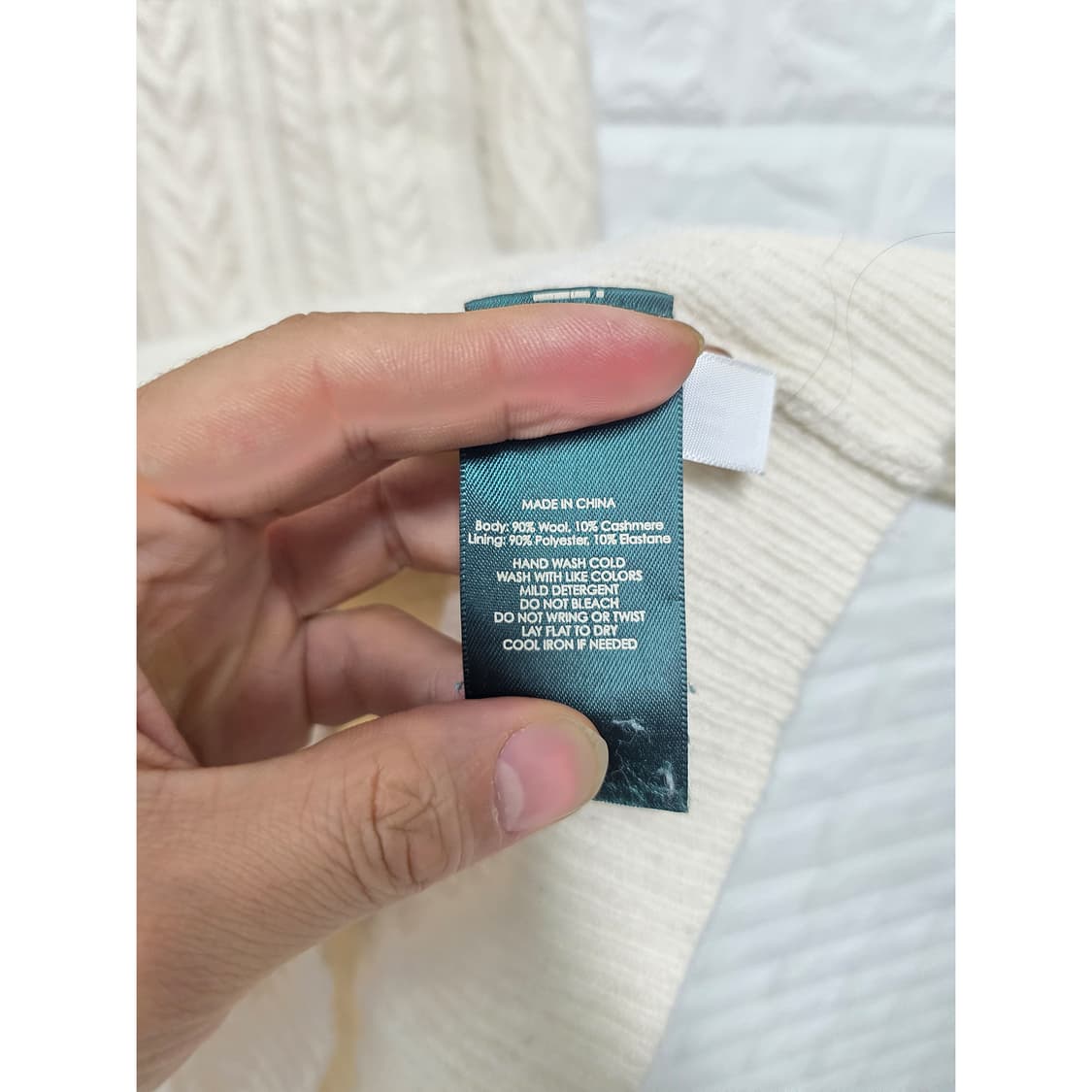 택포) 폴로 랄프로렌 캐시미어 혼방 케이블니트 원피스 S 상품이미지3