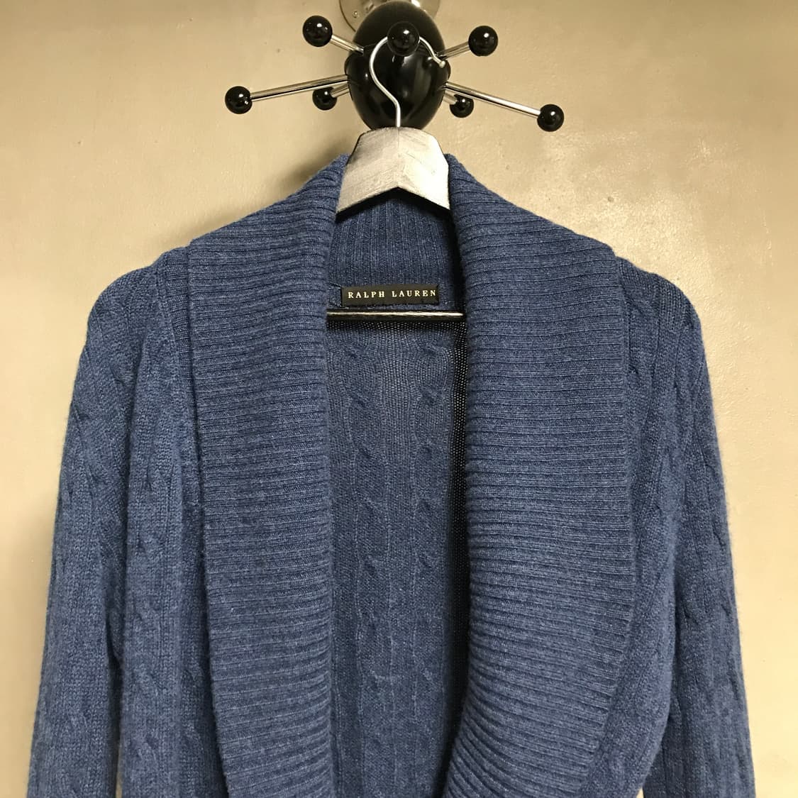 폴로 블랙라벨 캐시미어 가디건 블루 -(W) 상품이미지2