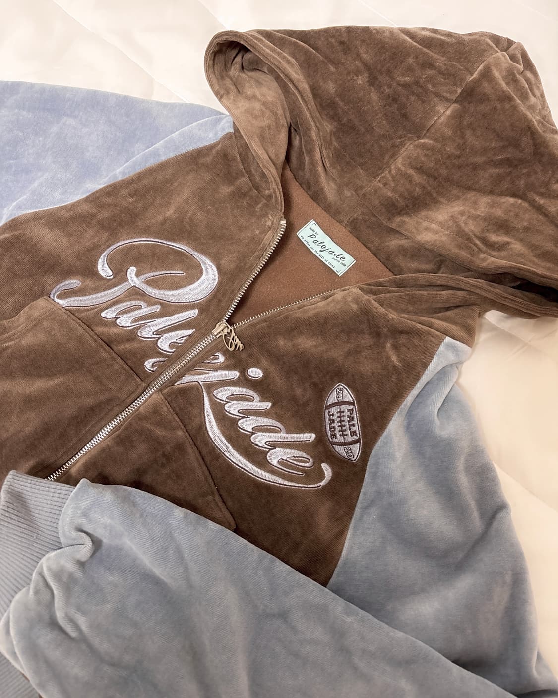 페일제이드 바시티 후드집업 갸루 브라운 네이비 상품이미지3