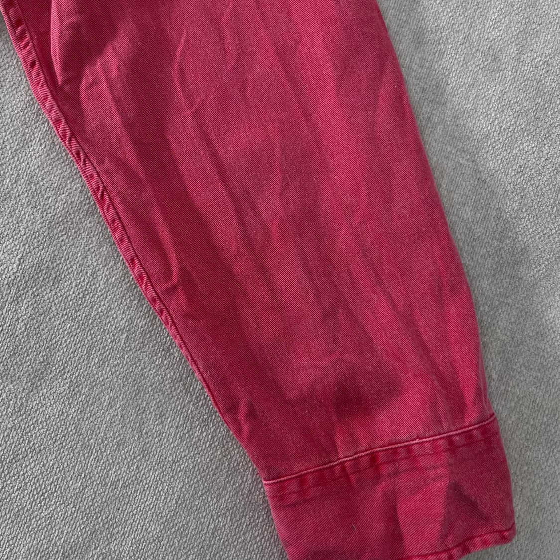 100 슈프림 레드 시그니처 옥스포드 피그먼트 셔츠 상품이미지5