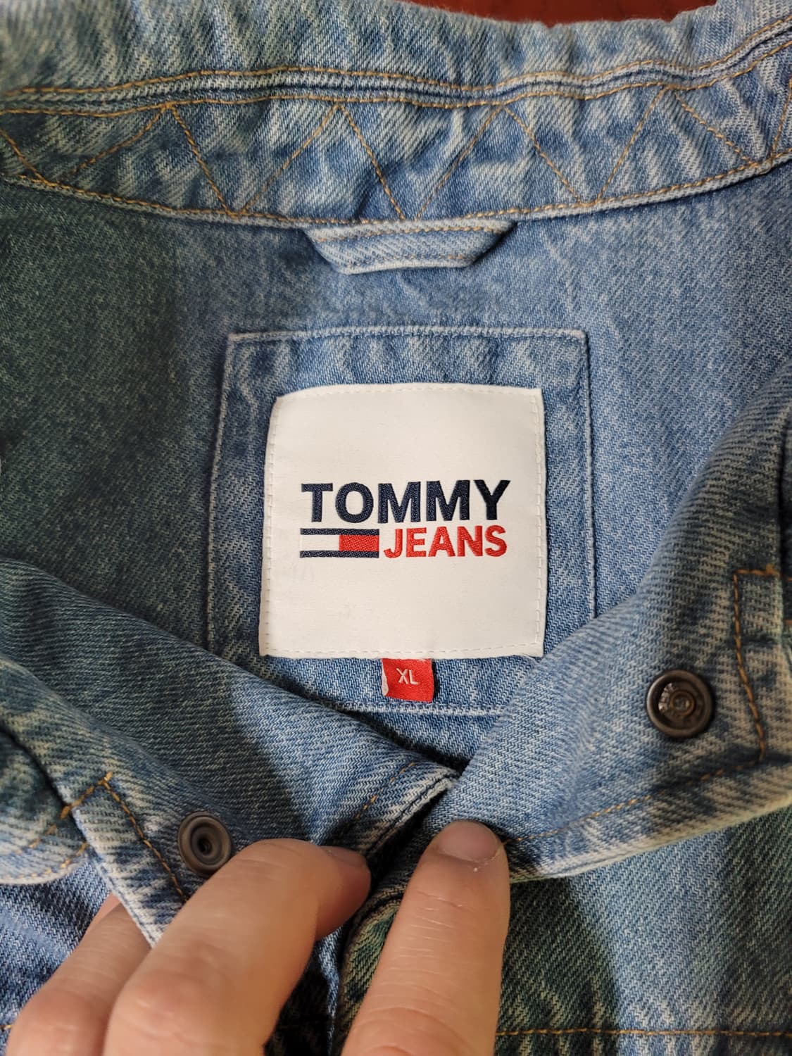 타미진스 백 프린팅 데님 초어 자켓 상품이미지2