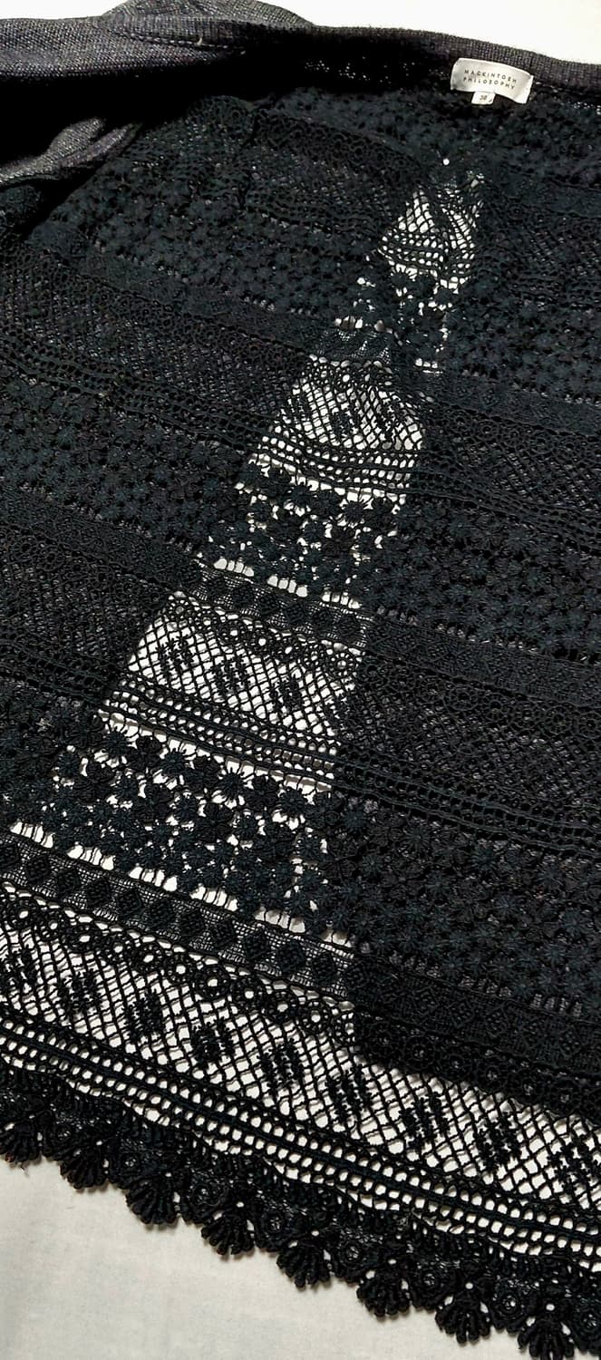 Mackintosh Philosophy 레이스 배색 니트 가디건 (38) 상품이미지7