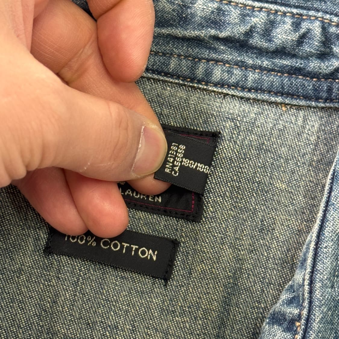 더블알엘 자수 웨스턴 데님 셔츠 L 상품이미지6