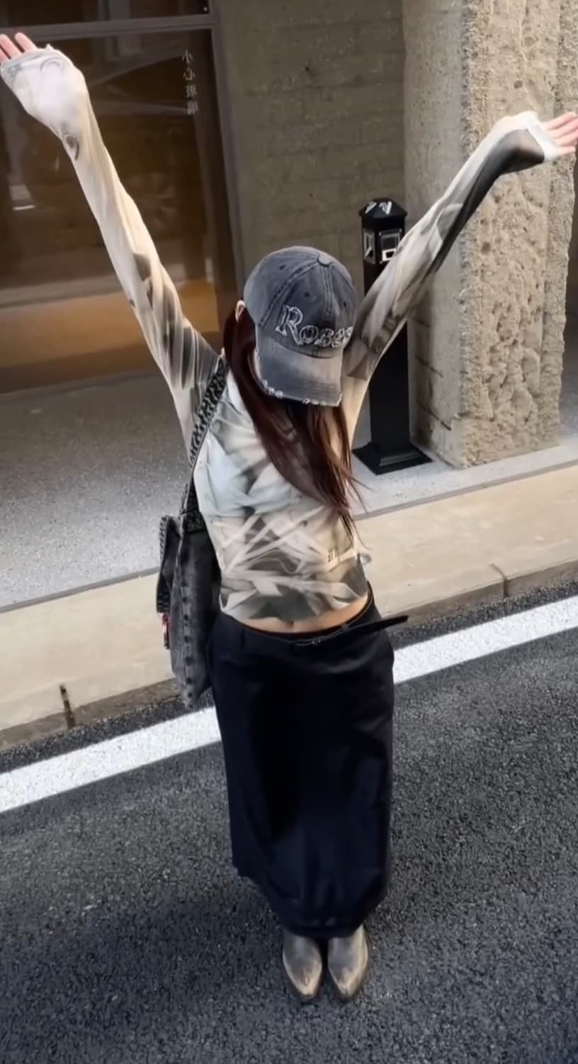2000아카이브 로즈 데님 볼캡 모자 상품이미지1
